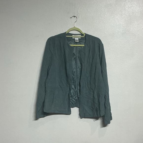 Norton Studio Gray Suede Jacket Sz 12 - Picture 2 of 13